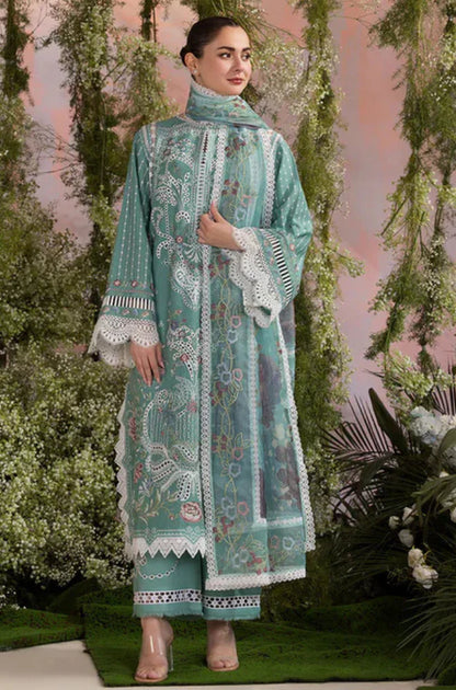 Sobia Nazir - Summer 3PC Lawn ChickenKari Embroidered Suit - zab1294
