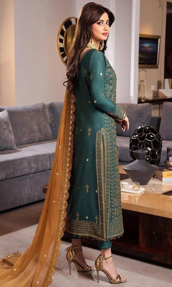 zab536/2 Asim Jofa - 3PC Lawn Embroidered Suit