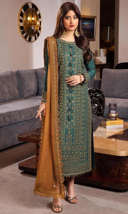 zab536/2 Asim Jofa - 3PC Lawn Embroidered Suit