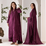 Sobia Nazir - Winter 3PC Dhanak Embroidered Suit - zab1117