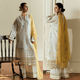 Mushq - 3PC Dhanak ChickenKari Embroidered Suit - zab1129