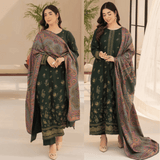 Mohagni - Winter 3PC Dhanak Embroidered Suit - zab1132