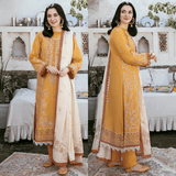 Bin Ilyas - 3PC Dhanak Embroidered Suit - zab1139