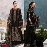 Hussain Rehar Winter Embroidered 3pc Dhanak Suite - zab1155
