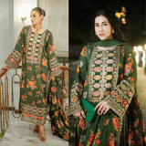ZAB - Heavy Embroidered Silk 3 Pc Suit - zab1163
