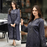 Libass - Winter 3PC Dhanak Embroidered Suit - zab1172