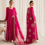 Iznik - Chiffon 3 Piece Sequin Embroidered Dress - zab1186