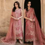 Hussain Rehar - Winter 3PC Dhanak Embroidered Suit - zab1194