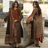 Asim Jofa - Winter 3PC Karandi Digital Print Dress - zab1221
