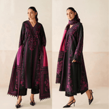 Asim Jofa - Winter 3PC Karandi Digital Print Dress - zab1232