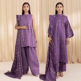 Sapphire - Winter 3PC Dhanak Embroidered Suit - zab1246