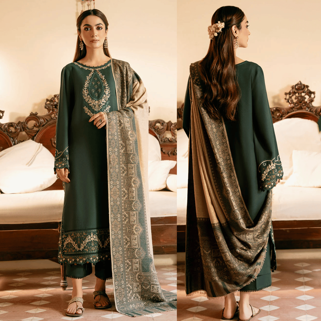 IZEL-3PC LAWN EMBROIDERED SHIRT WITH CHIFFON PRINT DUPATTA -zab1253
