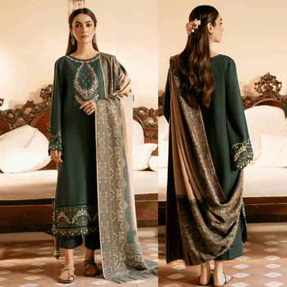 IZEL-3PC LAWN EMBROIDERED SHIRT WITH CHIFFON PRINT DUPATTA -zab1253