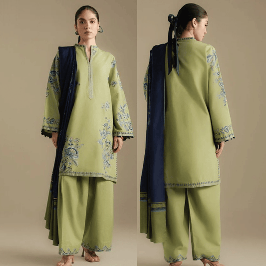 Asling - 3PC Lawn Embroidered Suit - zab1261