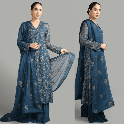 Bareeze - Embroidered Dhanak Three Piece Winter Collection - zab1264