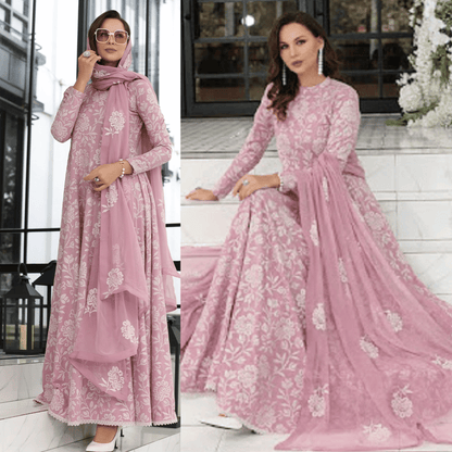 Bareeze - Unstitched 3 piece Dhanak sequence embroidered suit - zab1266