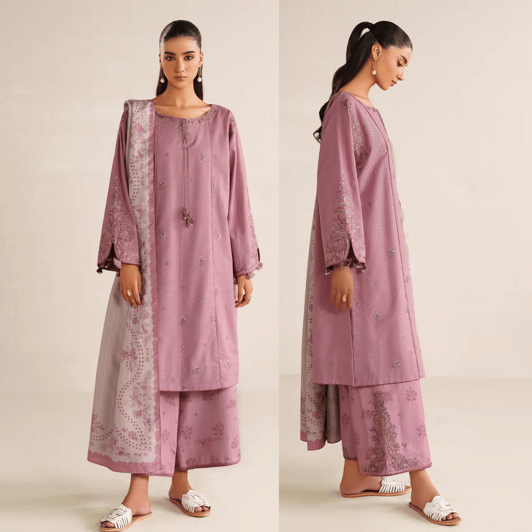 iznik - Winter 3PC Dhanak Embroidered Suit - zab1267