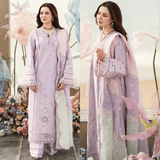 Qalamkar - Summer 3PC Lawn ChickenKari Embroidered Suit - zab1283