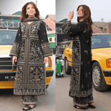Asim Jofa - Winter 3PC Dhanak Embroidered Suit - zab1284