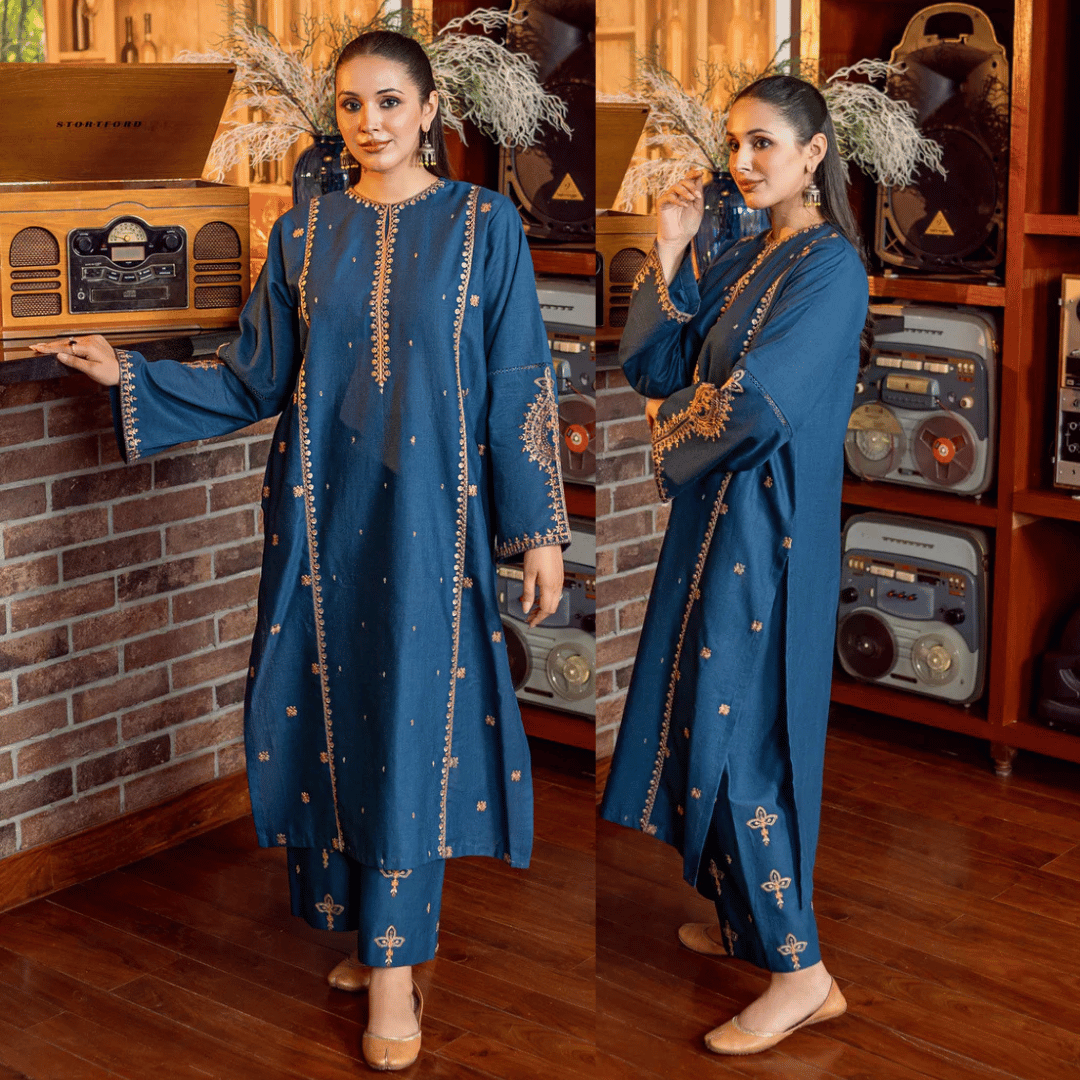 Urge 2Pc Embroidered Lawn Suite With Fully Embroidered trouser zab1290