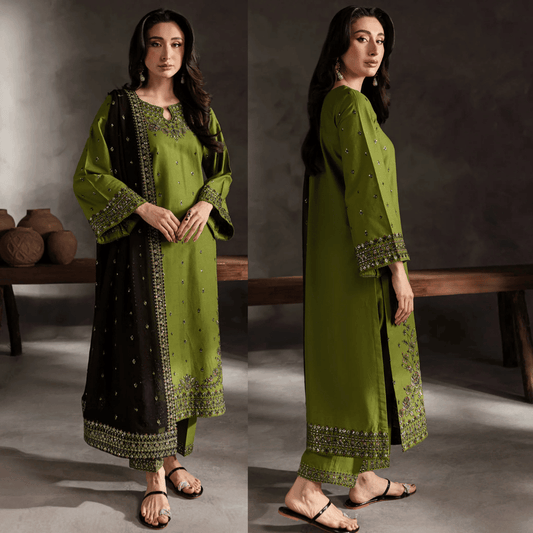 Urge - Summer 3PC Lawn Embroidered Suit - zab1291