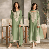 Mirana - Summer 3PC Lawn Embroidered Suit - zab1296