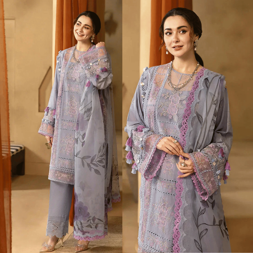 ZAB - Summer 3PC Lawn Chickenkari Embroidered Suit - zab1301