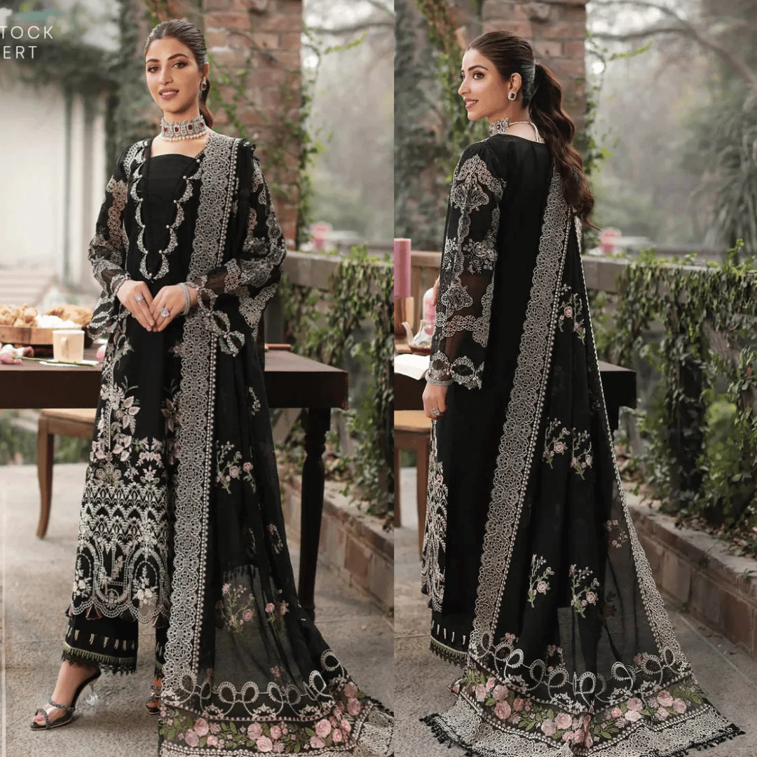 ZAB - Unstitched Luxury Lawn Heavy Embroidered 3PC Suit - zab1302