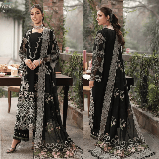 ZAB - Unstitched Luxury Lawn Heavy Embroidered 3PC Suit - zab1302