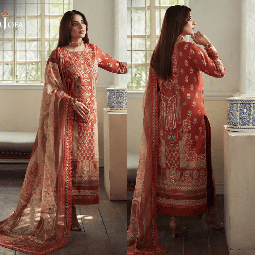 Asim Jofa - Summer 3PC Lawn Digital Print Dress - zab1322
