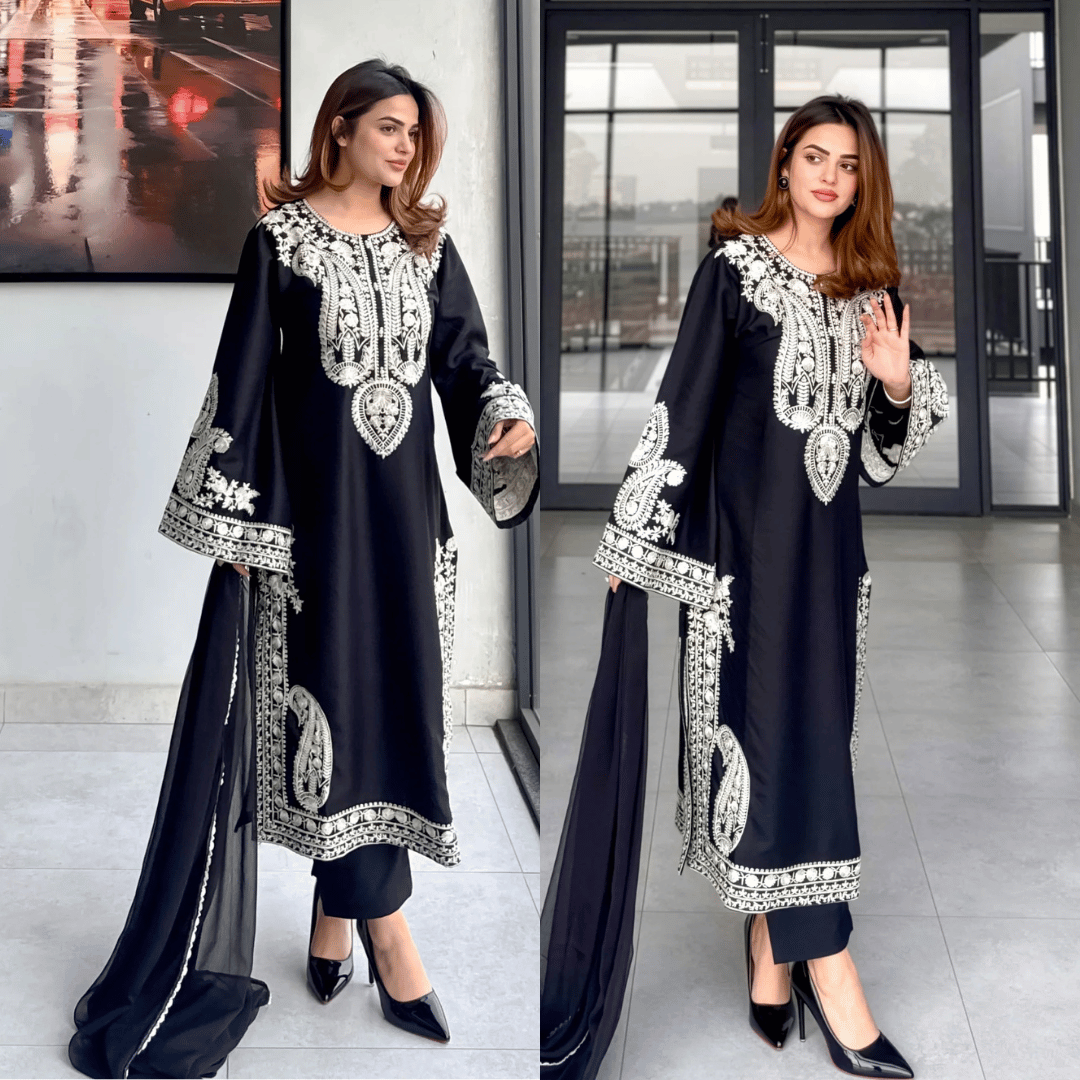 Mirana - Summer 3PC Lawn Embroidered Suit - zab1324