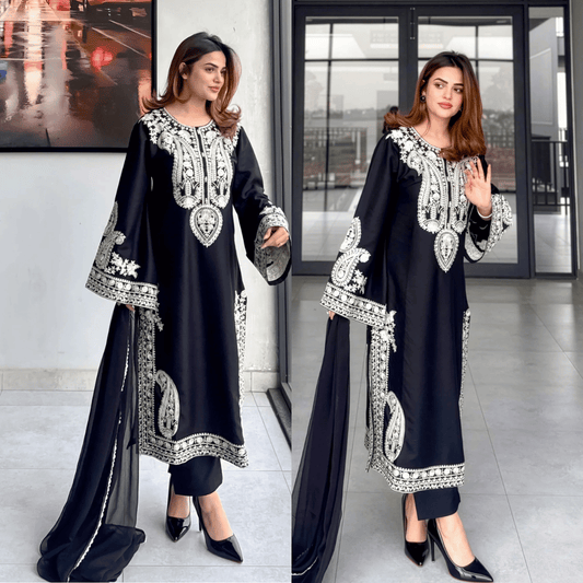 Mirana - Summer 3PC Lawn Embroidered Suit - zab1324