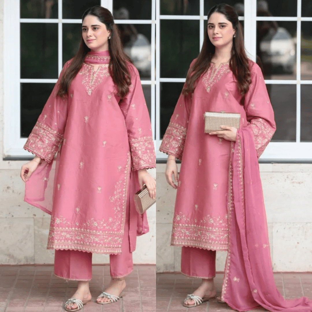 Summer 3PC Lawn Embroidered Suit - zab1336