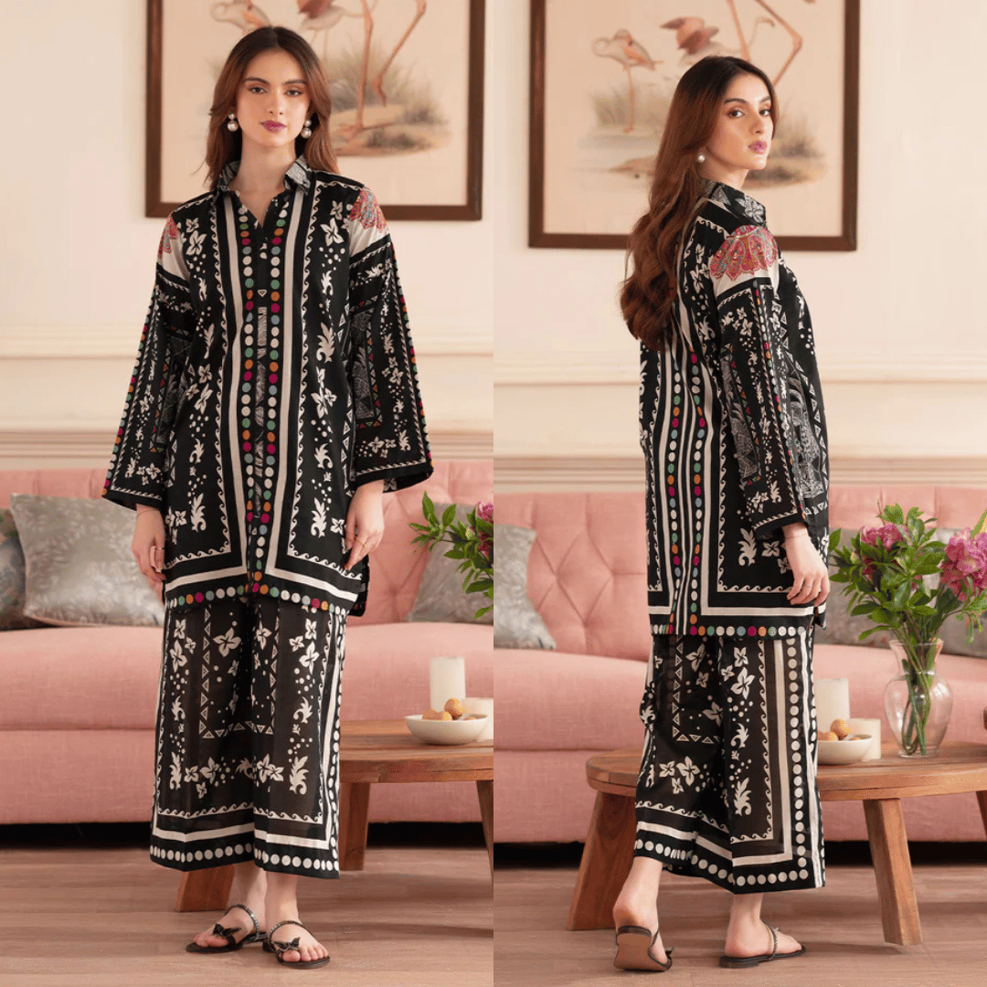 Zab - Summer 2PC Lawn Digital Print Dress - zab1347