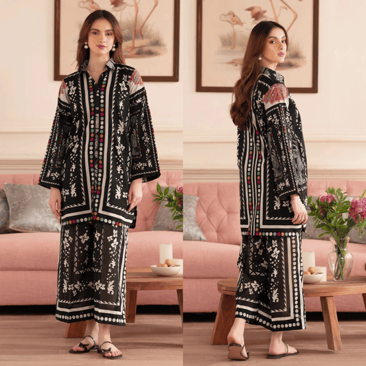 Zab - Summer 2PC Lawn Digital Print Dress - zab1347