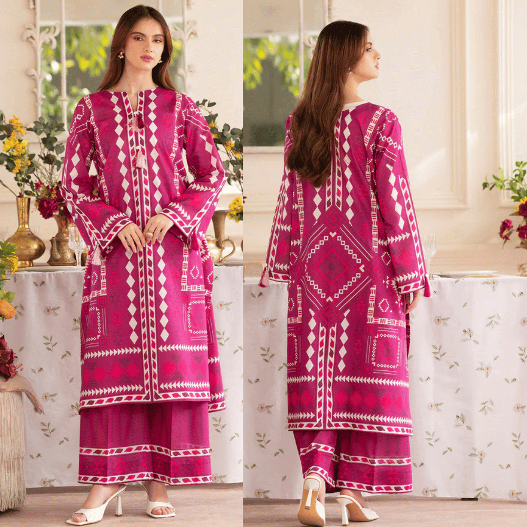 Zab - Summer 2PC Lawn Digital Print Dress - zab1348