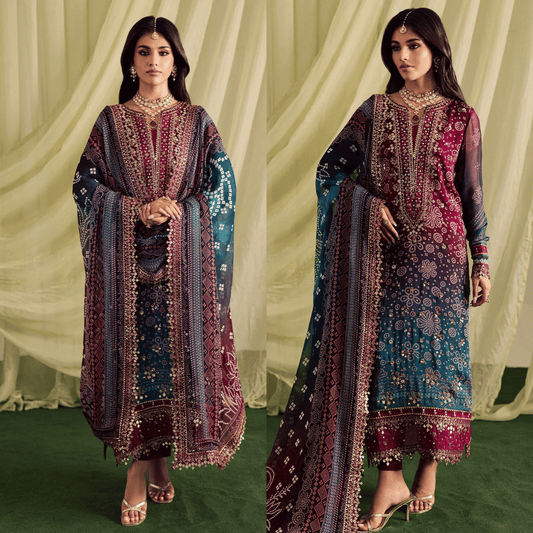Zab - Summer 3PC Lawn Digital Print Dress - zab1352