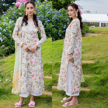 Zab - Summer 3PC Lawn Digital Printed Dress - zab1359