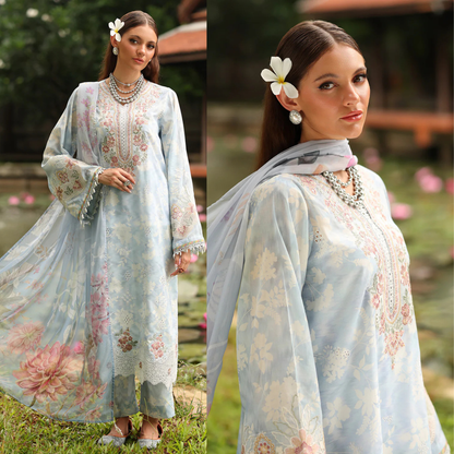 Zab - Summer 3PC Lawn Digital Printed Dress - zab1361