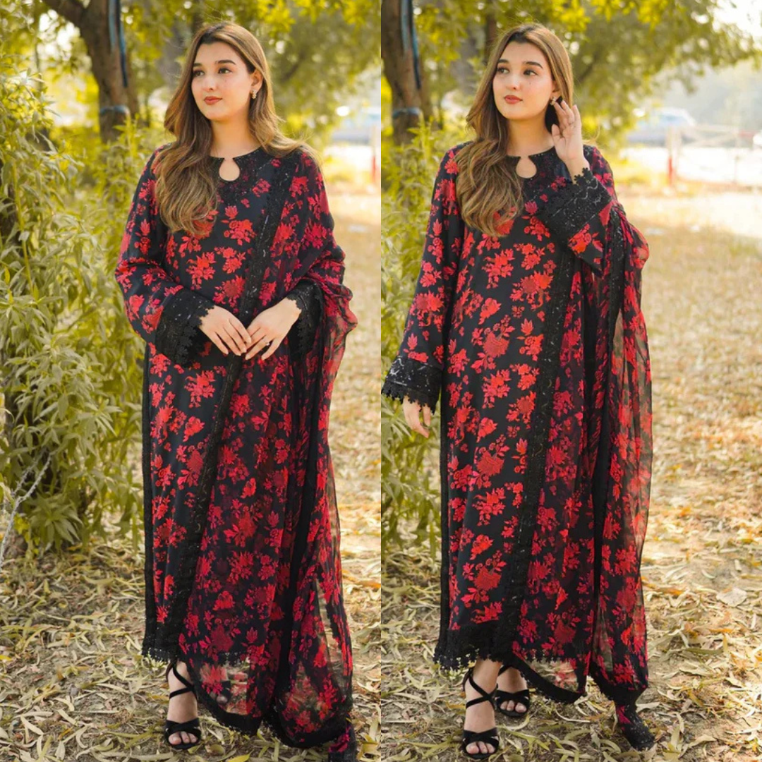 Zab - Summer 3PC Lawn Digital Printed Dress - zab1363