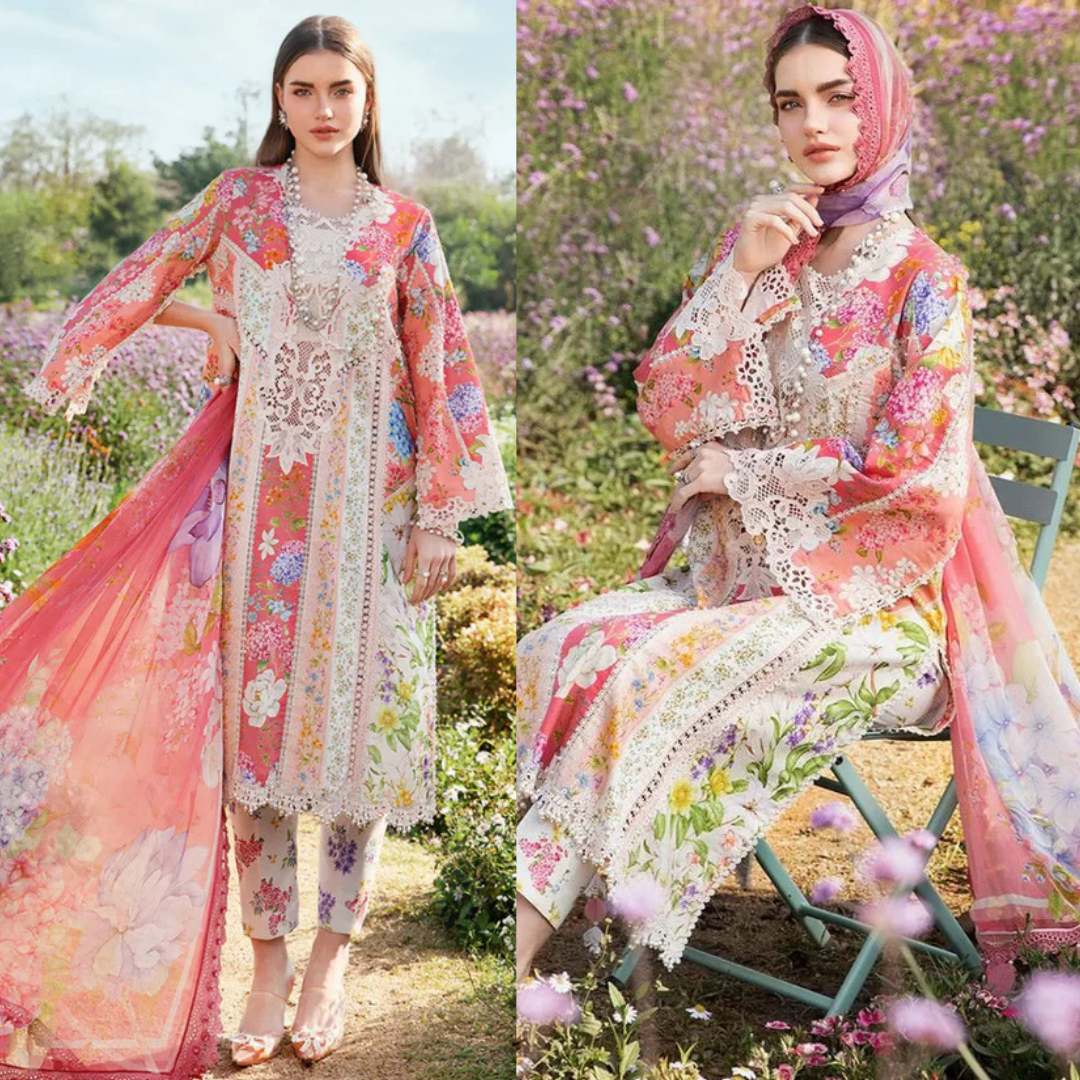 Zab - Summer 3PC Lawn Digital Printed Dress - zab1364