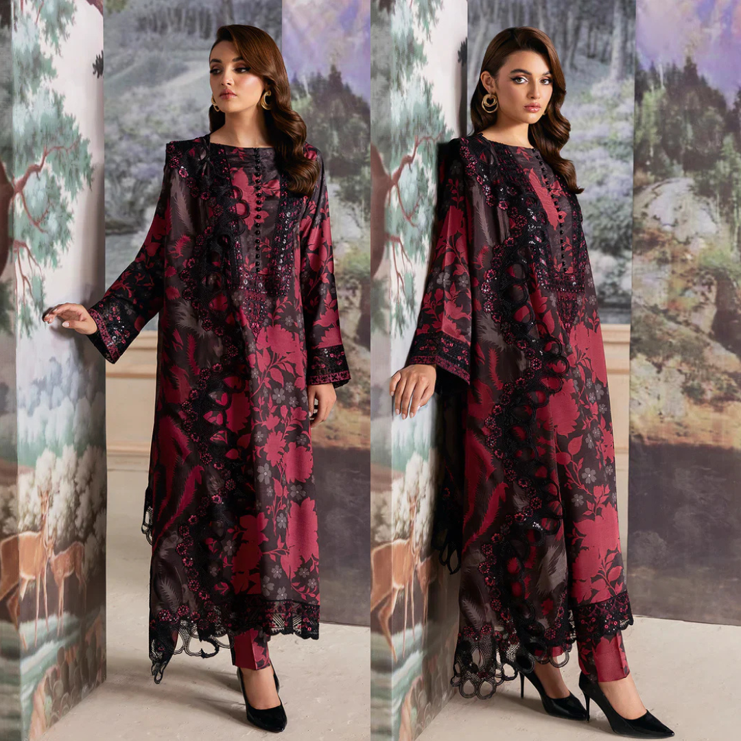 Zab - Summer 3PC Lawn Digital Printed Dress - zab1371