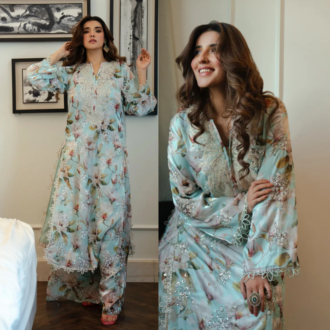 Zab - Summer 3PC Lawn Digital Printed Dress - zab1378