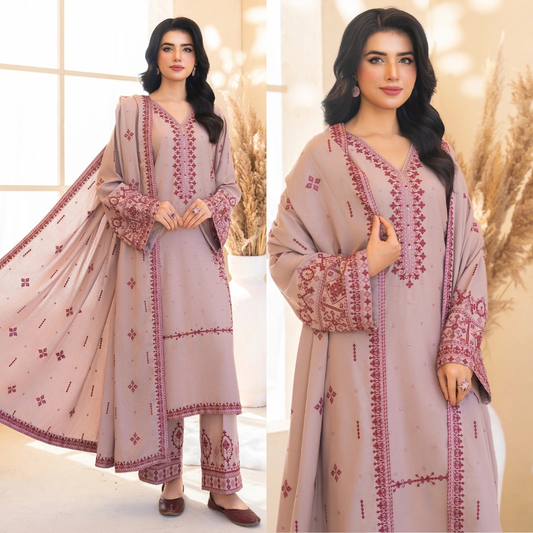 Zab - Lawn 3PC Embroidered Suit - zab1398