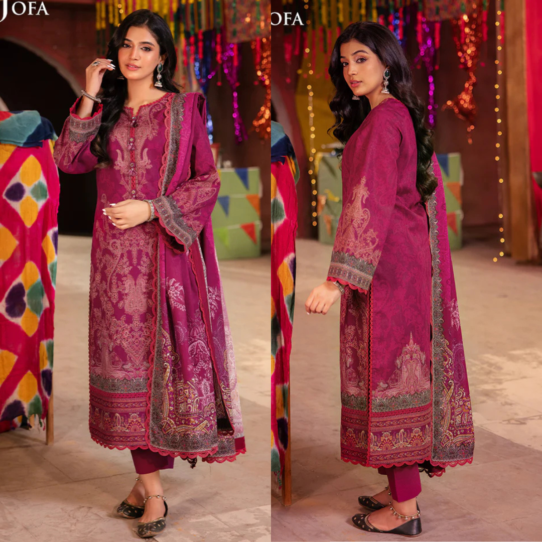 Asim Jofa - Summer 3PC polly Lawn Digital Printed Dress - zab1399