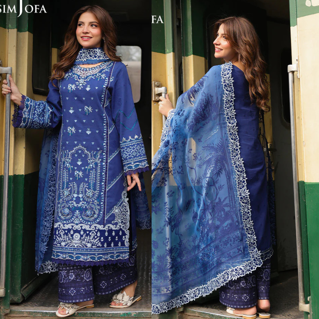 Asim Jofa - Summer 3PC polly Lawn Digital Printed Dress - zab1400