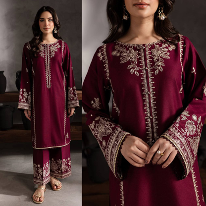Batik - 2Pc Embroidered Lawn Suite With Fully Embroidered trouser - zab1406