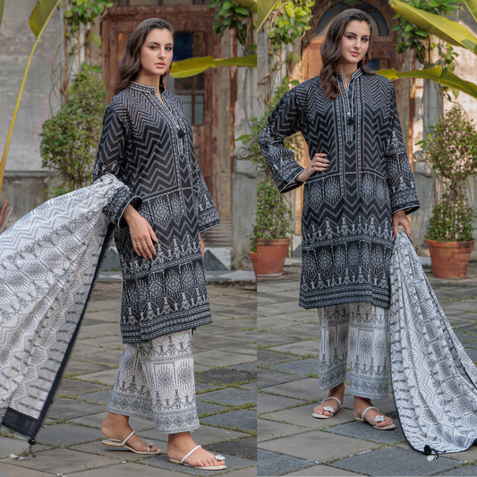 GulAhmed - Summer 3PC Lawn Digital Printed Dress - zab1412