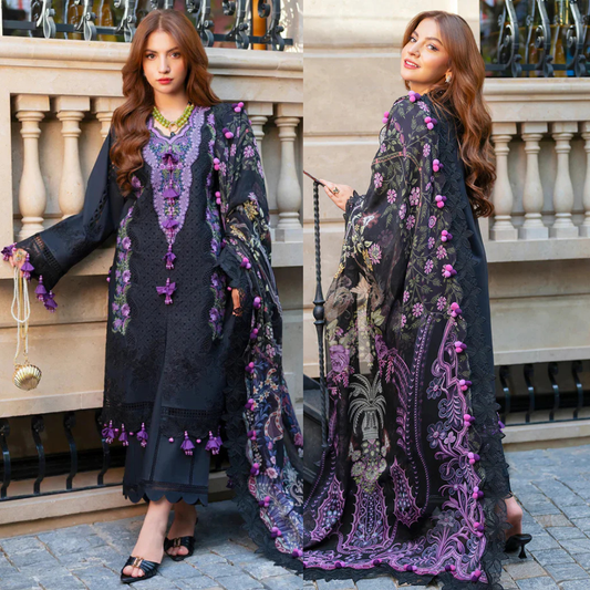 Jade - SUMMER 3PC Lawn ChickenKari Embroidered Suit- zab1416