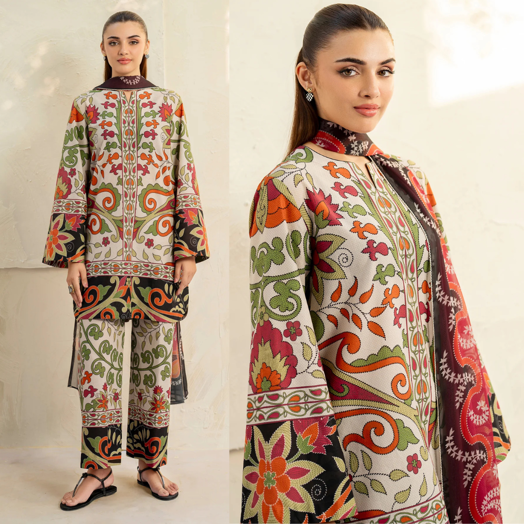 Sapphire - Summer 2PC Lawn Digital Printed Dress - zab1420